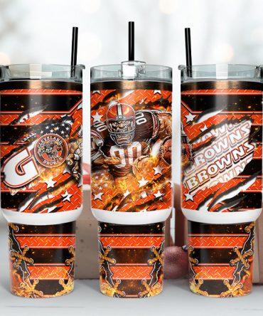 Cleveland Football Themed Tumbler Mug - Perfect Gift for Fans!