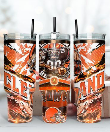 Cleveland Football Fan Tumbler - Insulated, Durable, and Stylish