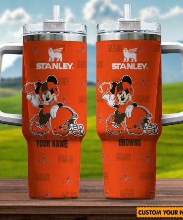 Customizable Mickey Mouse Football Tumbler - Personalized Gift for Fans