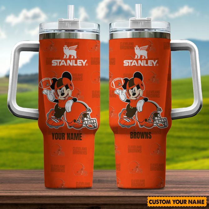 Customizable Mickey Mouse Football Tumbler - Personalized Gift for Fans