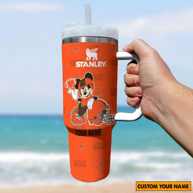 Customizable Mickey Mouse Football Tumbler - Personalized Gift for Fans - Image 2