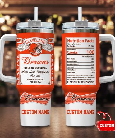Custom Cleveland Football Tumbler - Personalized Gift for Fans