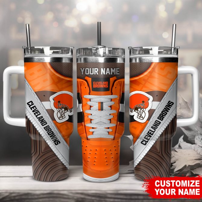Customizable Cleveland Browns Tumbler - Personalized NFL Fan Gift