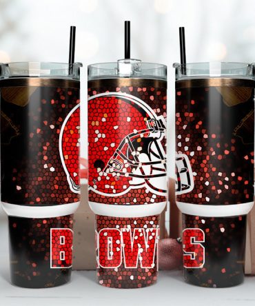 Stylish Red Mosaic Football Helmet Travel Mug - Perfect for Fans & On-the-Go