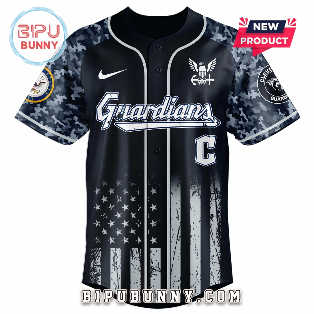 Cleveland Guardians MLB x 250 U.S. Navy Baseball Jersey - Image 2