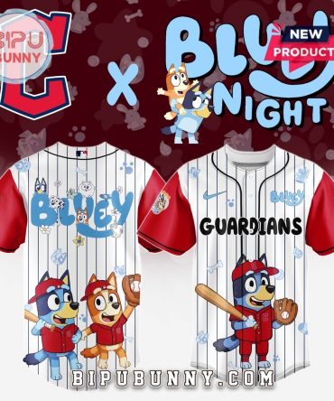 Cleveland Guardians MLB x Bluey And Bingo Baseball Jersey