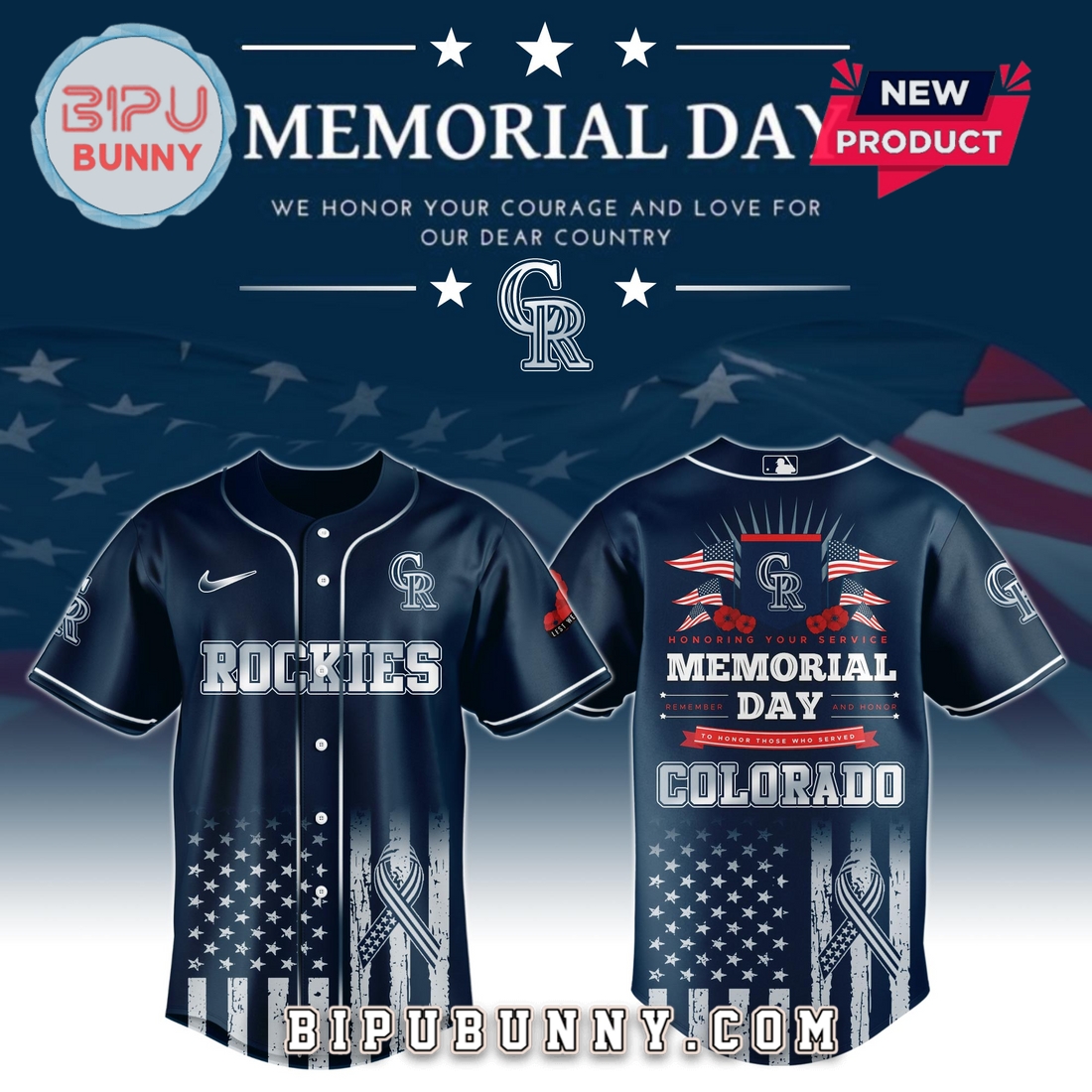 Colorado Rockies 2025 Memorial Day Baseball Jersey