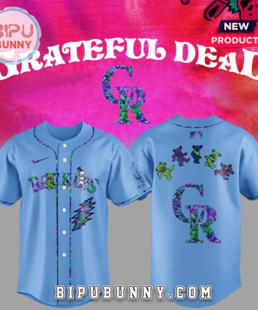 Colorado Rockies Grateful Dead Night Blue Baseball Jersey