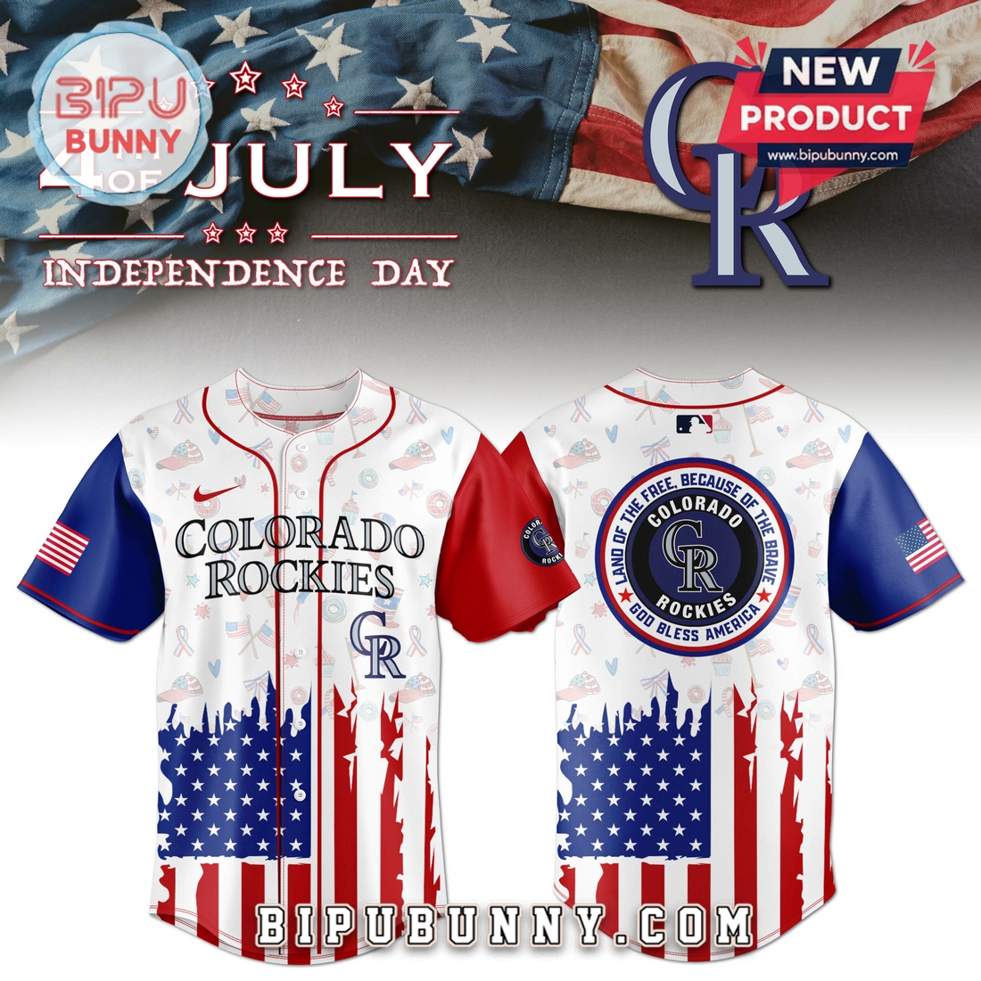 Colorado Rockies Independence Day Baseball Jersey 2025