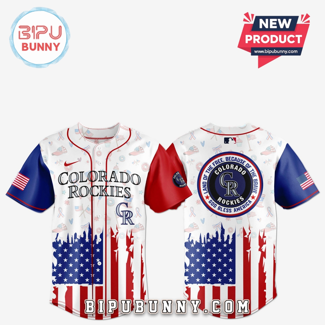 Colorado Rockies Independence Day Baseball Jersey 2025 - Image 2