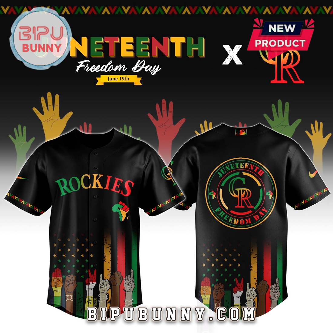 Colorado Rockies MLB x Juneteenth Baseball Jersey