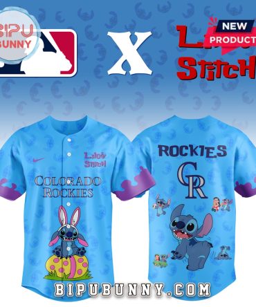 Colorado Rockies MLB x Lilo and Stitch Baseball Jersey