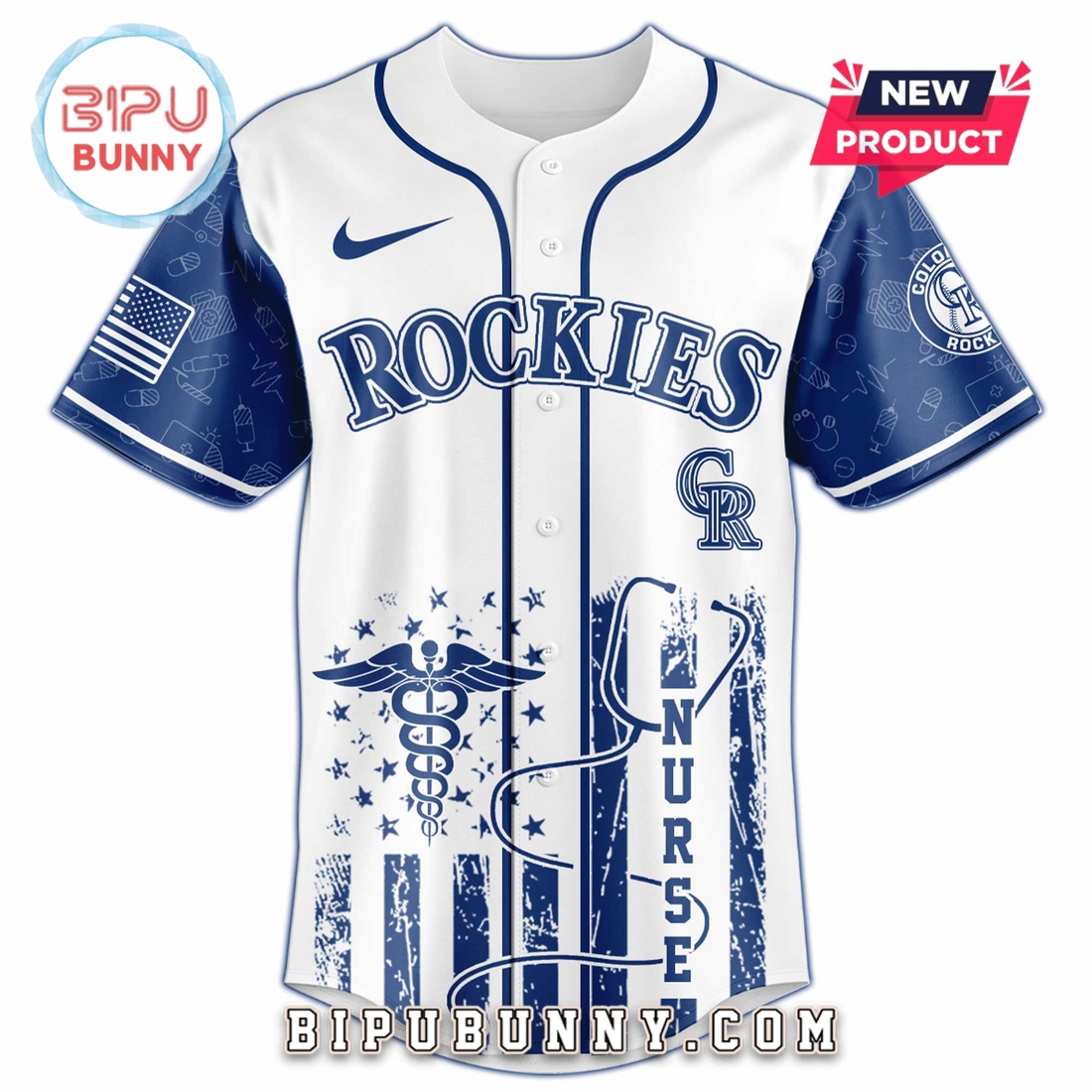 Colorado Rockies x Nurses Night 2025 Baseball Jersey - Image 2