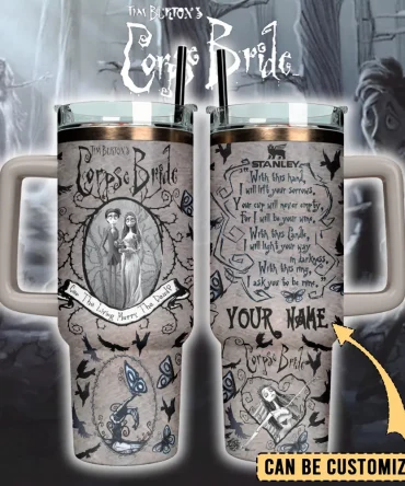 Corpse Bride x Halloween Custom Stanley Cup 40 oz 30 oz Tumbler With Handle
