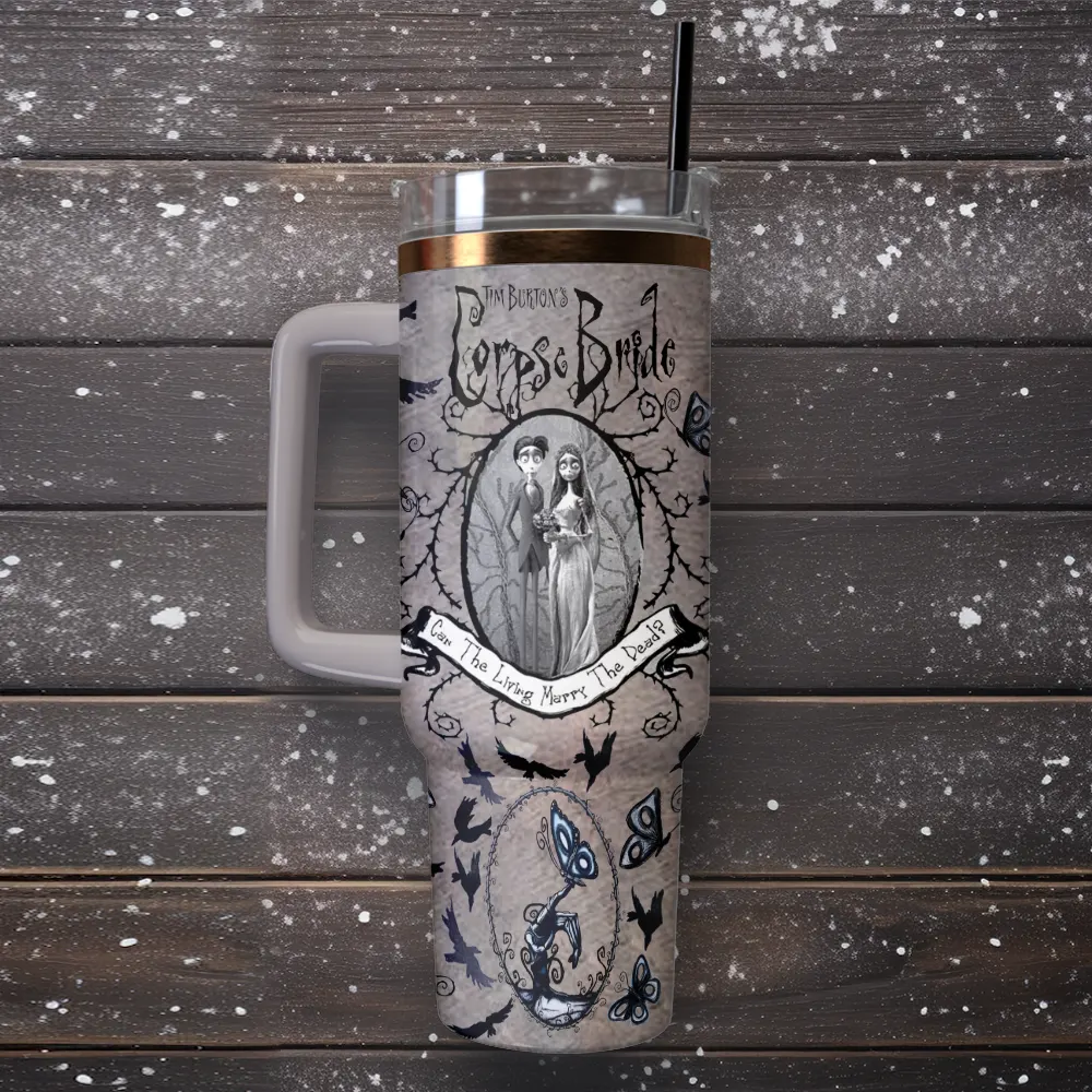 Corpse Bride x Halloween Custom Stanley Cup 40 oz 30 oz Tumbler With Handle - Image 5