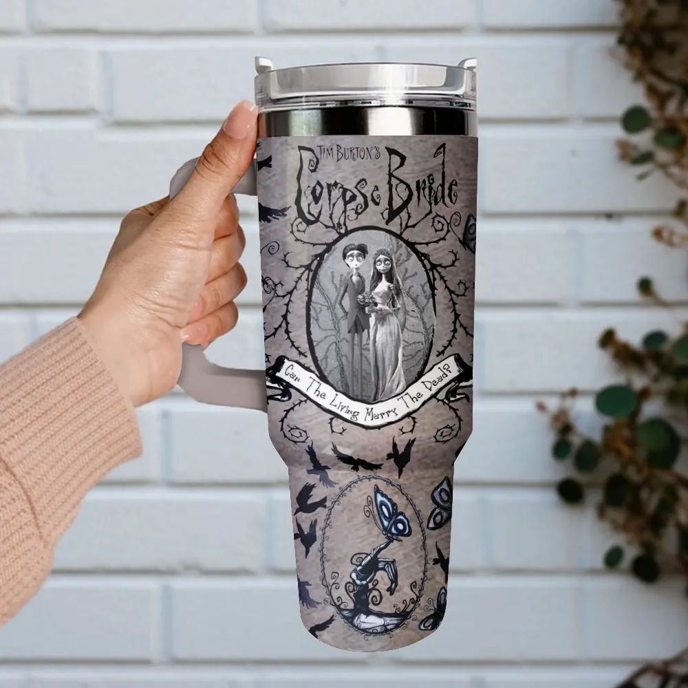 Corpse Bride x Halloween Custom Stanley Cup 40 oz 30 oz Tumbler With Handle - Image 3