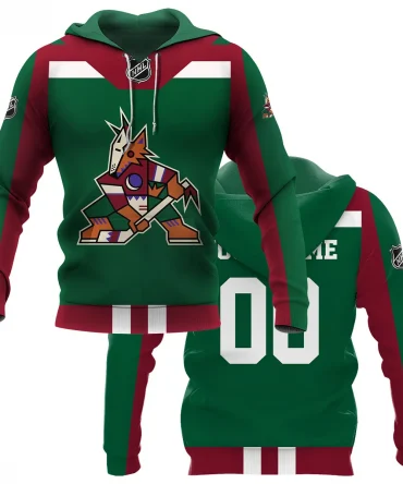 Custom Name &amp; Number NHL Arizona Coyotes Exclusive All Over Prints HONHL3110A01ACHD - Hoodie