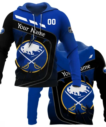 Custom Name &amp; Number NHL Buffalo Sabres Exclusive All Over Prints BLNHL311024A1BSHD - Hoodie