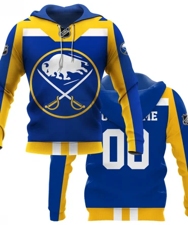Custom Name &amp; Number NHL Buffalo Sabres Exclusive All Over Prints HONHL3110A01BSHD - Hoodie