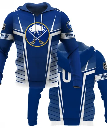Custom Name &amp; Number NHL Buffalo Sabres Exclusive All Over Prints QTNHL311024A1BSHD - Hoodie