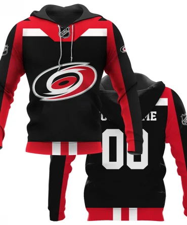 Custom Name &amp; Number NHL Carolina Hurricanes Exclusive All Over Prints HONHL3110A01CHHD - Hoodie
