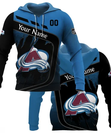 Custom Name &amp; Number NHL Colorado Avalanche Exclusive All Over Prints BLNHL311024A1CAHD - Hoodie