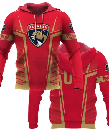 Custom Name &amp; Number NHL Florida Panthers Exclusive All Over Prints QTNHL311024A1FPHD - Hoodie