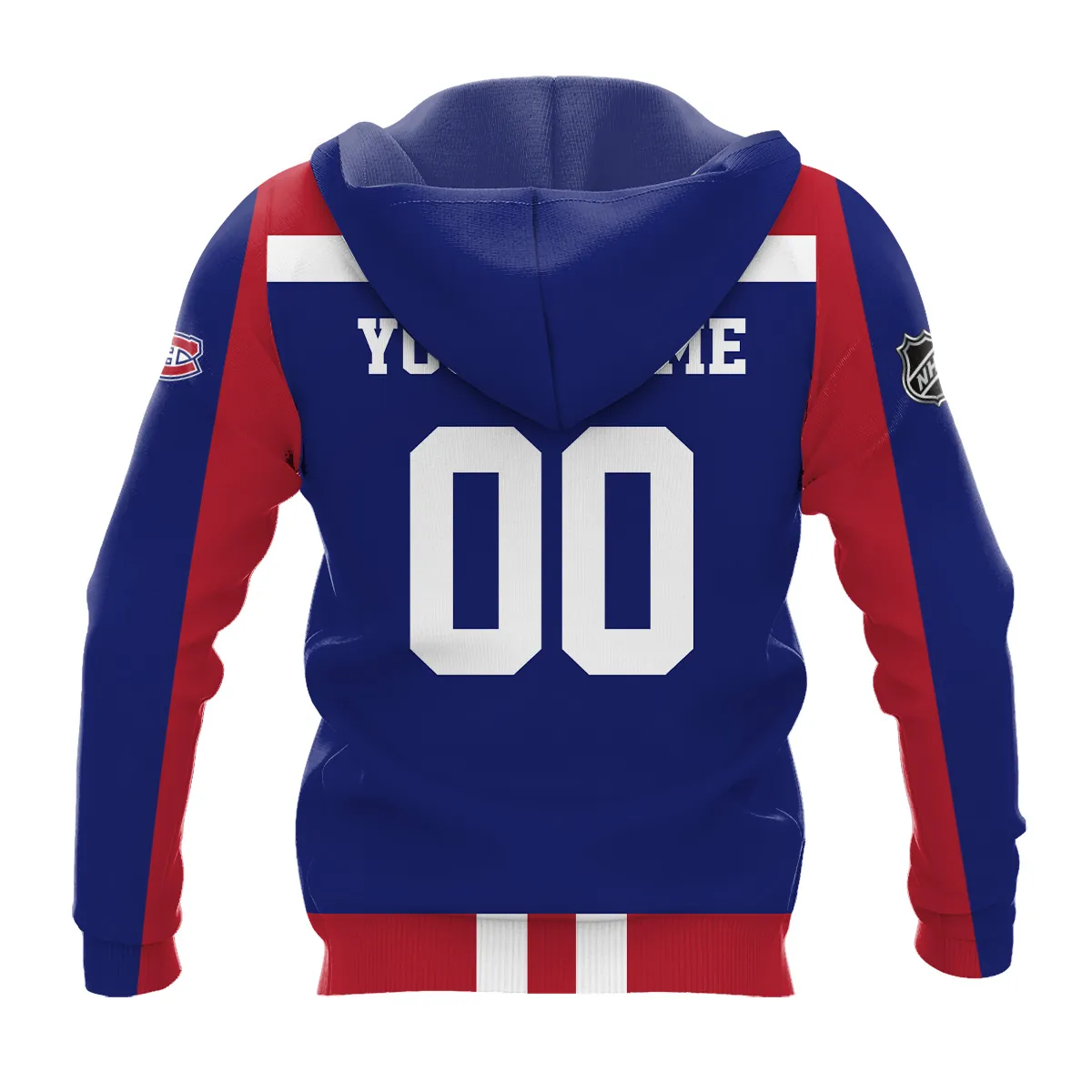 Custom Name & Number NHL Montreal Canadiens Exclusive All Over Prints HONHL3110A01MCHD - Hoodie - Image 3