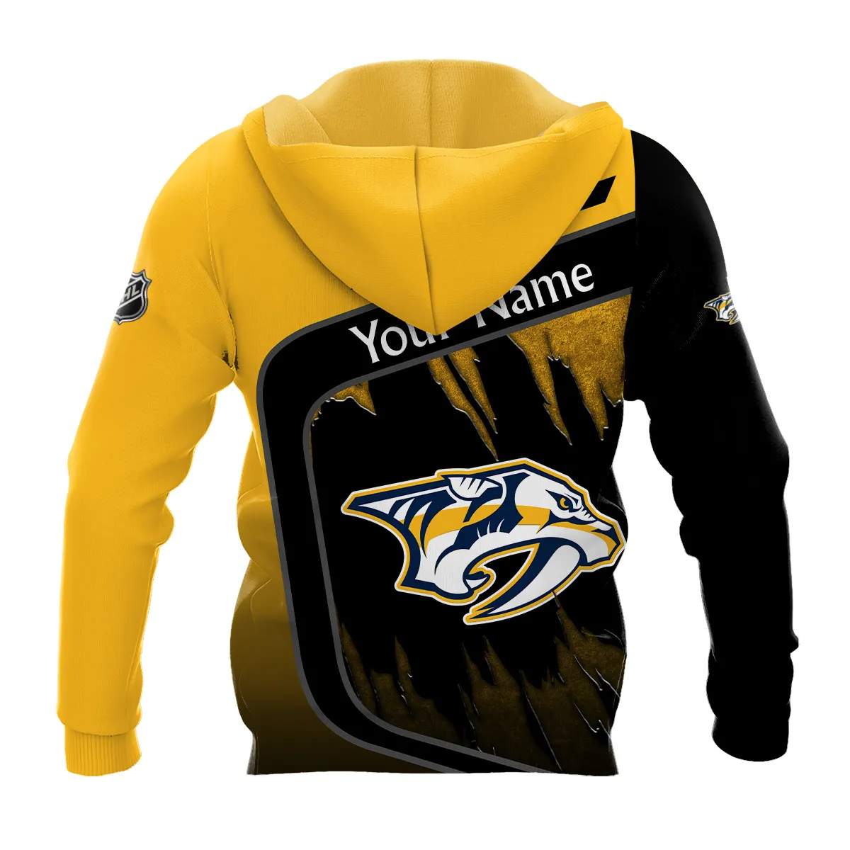 Custom Name & Number NHL Nashville Predators Exclusive All Over Prints BLNHL311024A1NPHD - Hoodie - Image 3