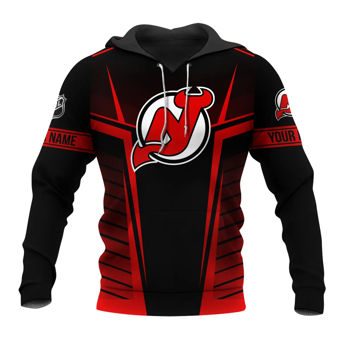 Custom Name & Number NHL New Jersey Devils Exclusive All Over Prints QTNHL311024A1NJDHD - Hoodie - Image 2