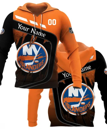 Custom Name &amp; Number NHL New York Islanders Exclusive All Over Prints BLNHL311024A1NYIHD - Hoodie