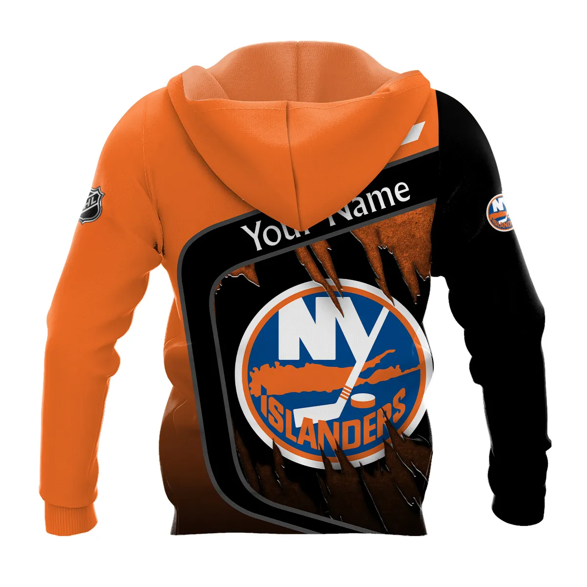 Custom Name & Number NHL New York Islanders Exclusive All Over Prints BLNHL311024A1NYIHD - Hoodie - Image 3