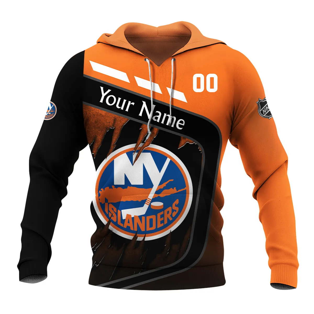 Custom Name & Number NHL New York Islanders Exclusive All Over Prints BLNHL311024A1NYIHD - Hoodie - Image 2