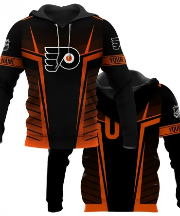 Custom Name &amp; Number NHL Philadelphia Flyers Exclusive All Over Prints QTNHL311024A1PFHD - Hoodie