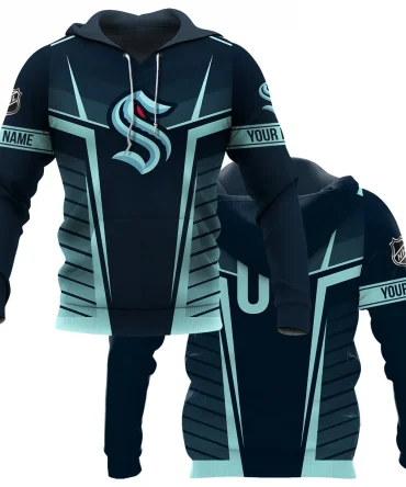Custom Name &amp; Number NHL Seattle Kraken Exclusive All Over Prints QTNHL311024A1SKHD - Hoodie