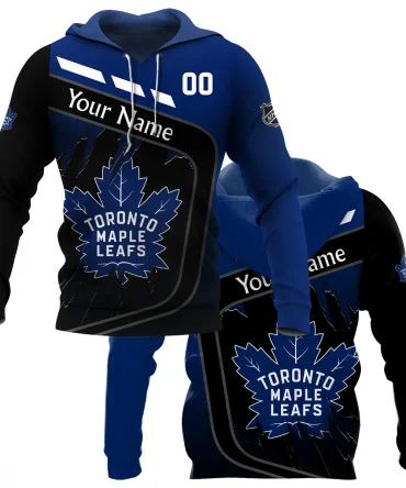 Custom Name &amp; Number NHL Toronto Maple Leafs Exclusive All Over Prints BLNHL311024A1TMLHD - Hoodie