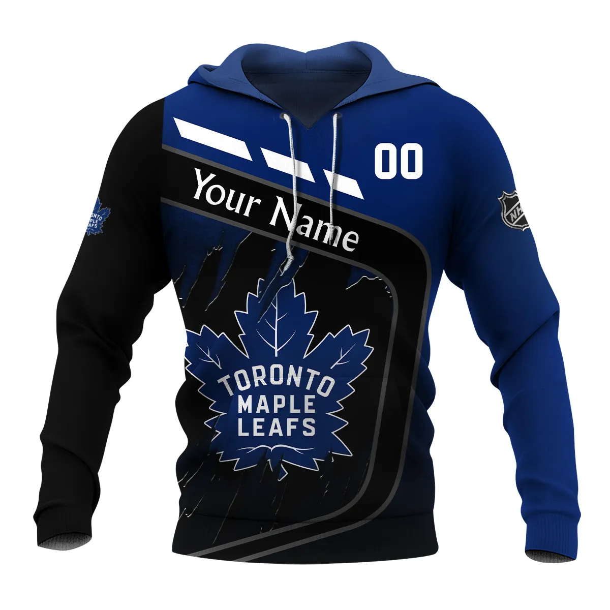 Custom Name & Number NHL Toronto Maple Leafs Exclusive All Over Prints BLNHL311024A1TMLHD - Hoodie - Image 2