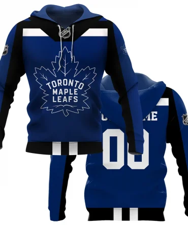 Custom Name &amp; Number NHL Toronto Maple Leafs Exclusive All Over Prints HONHL3110A01TMLHD - Hoodie