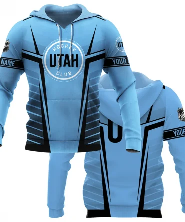 Custom Name &amp; Number NHL Utah Hockey Club Exclusive All Over Prints QTNHL311024A1UHCHD - Hoodie