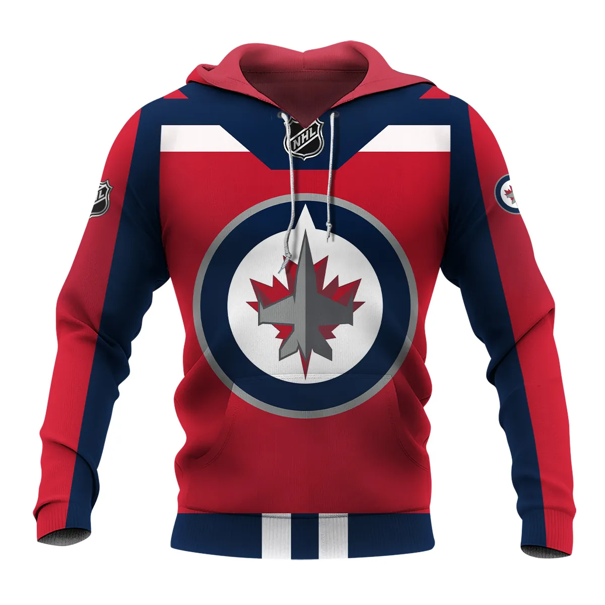 Custom Name & Number NHL Winnipeg Jets Exclusive All Over Prints HONHL3110A01WJHD - Hoodie - Image 2