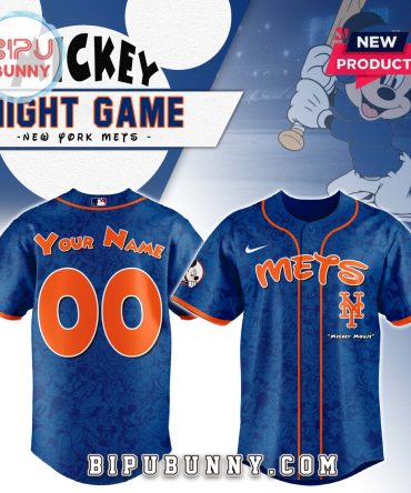 Custom New York Mets x Mickey Night Game Baseball Jersey