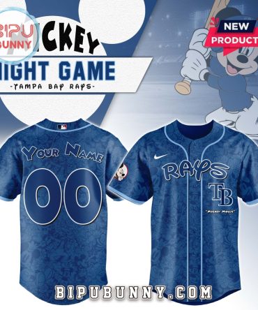 Custom Tampa Bay Rays x Mickey Night Game Baseball Jersey