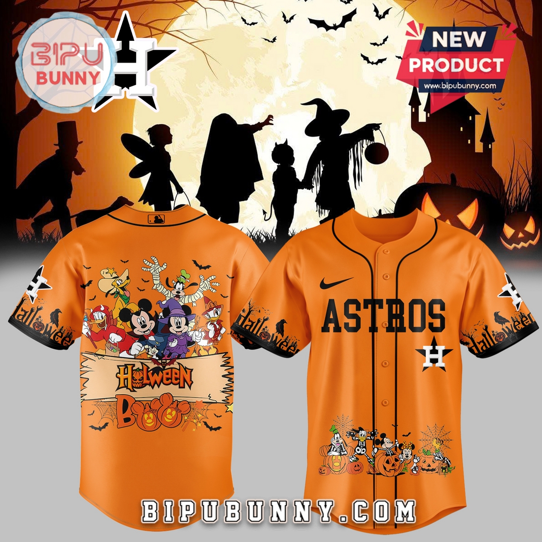 Custom Team MLB x Mickey Halloween 2025 Baseball Jersey - Image 3
