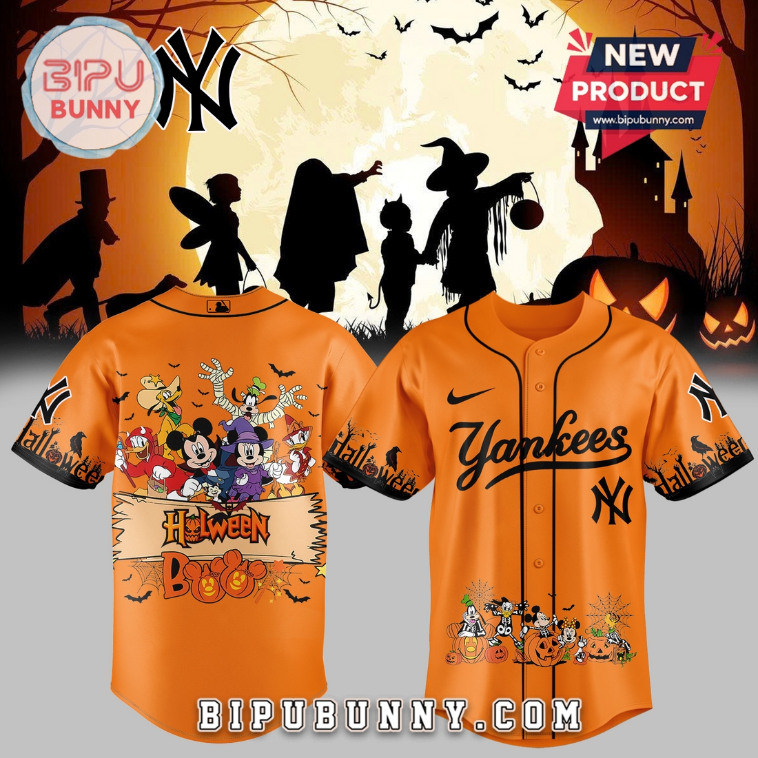 Custom Team MLB x Mickey Halloween 2025 Baseball Jersey - Image 4
