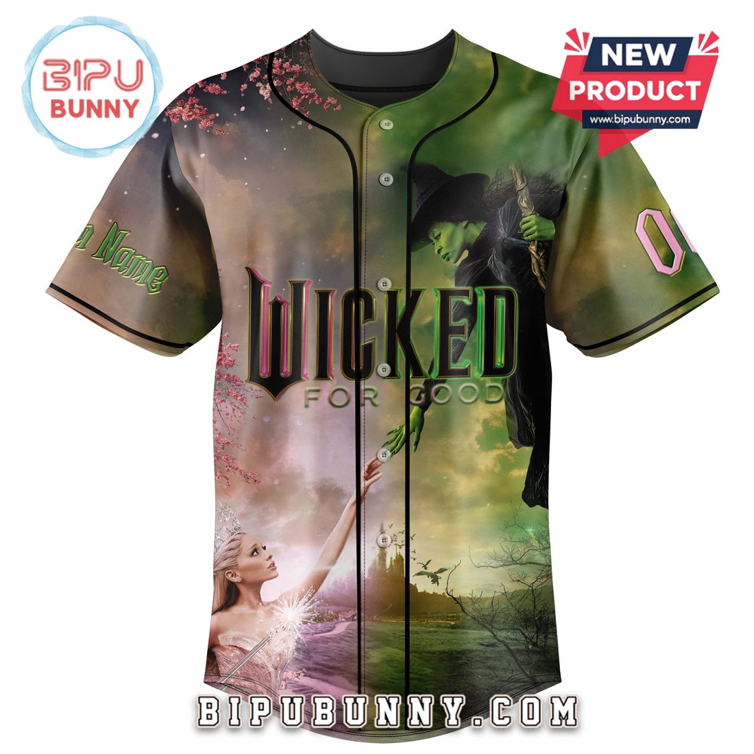 Custom Wicked For Good Baseball Jersey - Image 3