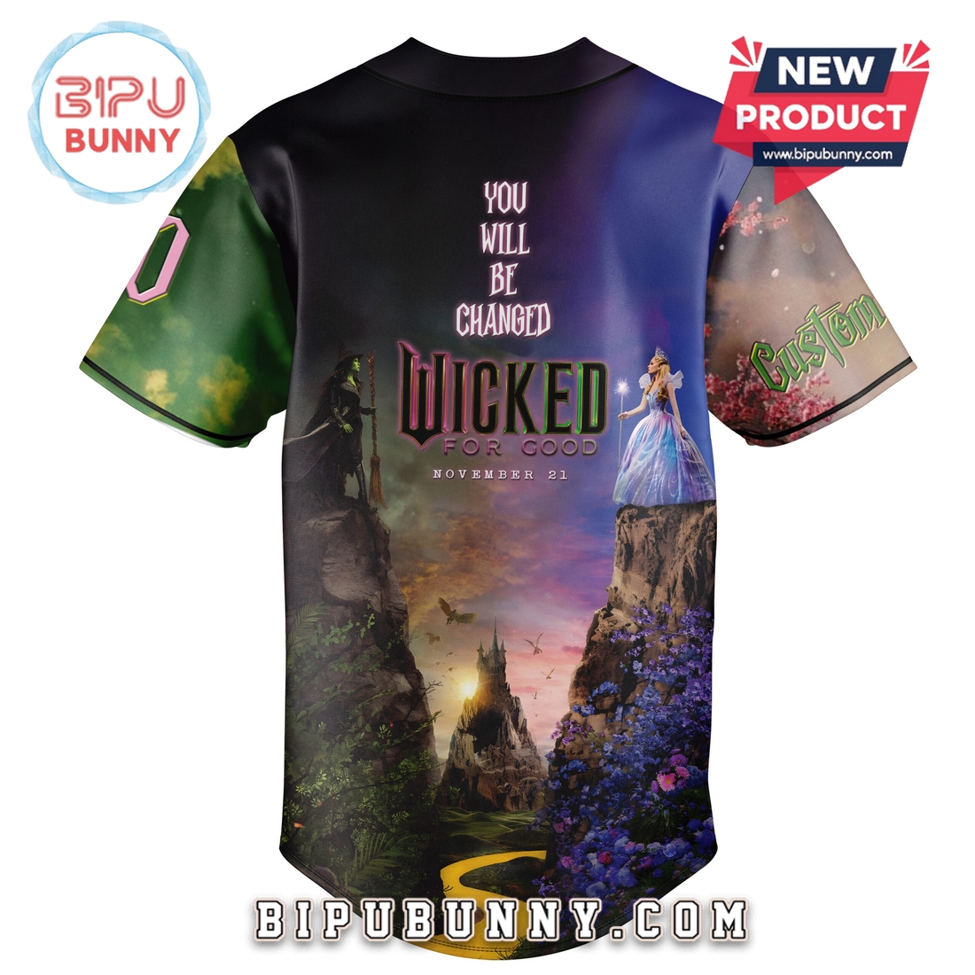 Custom Wicked For Good Baseball Jersey - Image 4