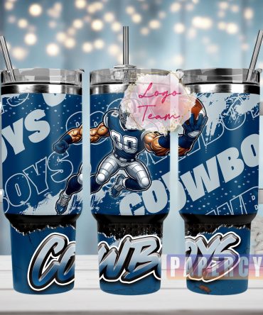 Stylish Football Fan Tumbler with Handle & Straw - Perfect Gift for Sports Lovers