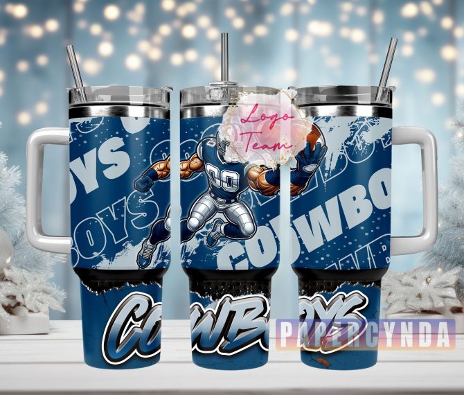 Stylish Football Fan Tumbler with Handle & Straw - Perfect Gift for Sports Lovers