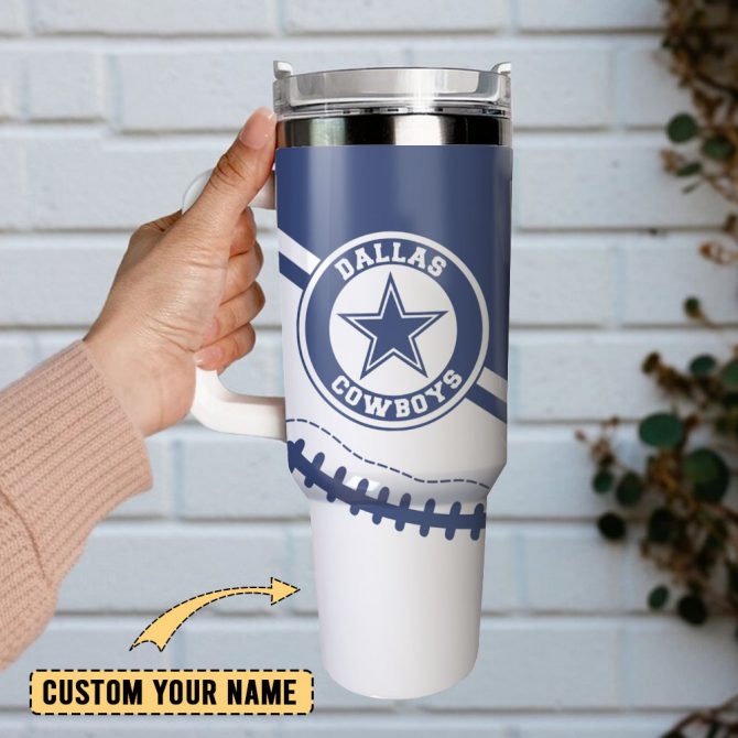 Dallas Cowboys Tumbler Cup with Handle - Perfect Gift for Fans - Image 2