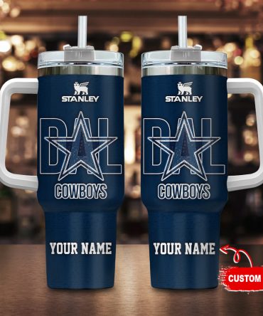 Customizable Dallas Cowboys Tumbler - Personalized Stainless Steel Travel Mug